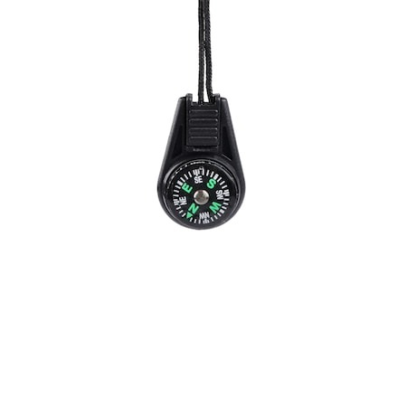 Breloc din plastic cu mini busola 2,5x4 cm - Negru [3]