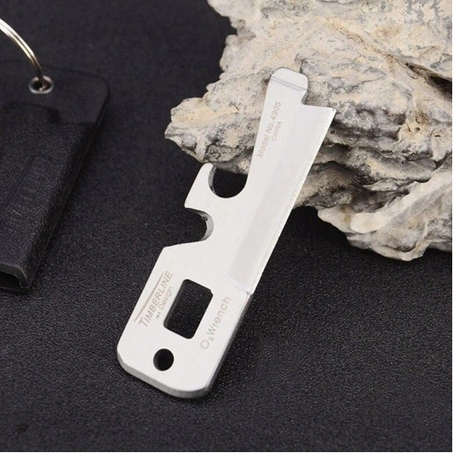 Breloc multifunctional, cutit, desfacator sticle, surubelnita, 8.5 x 3 cm, argintiu [5]