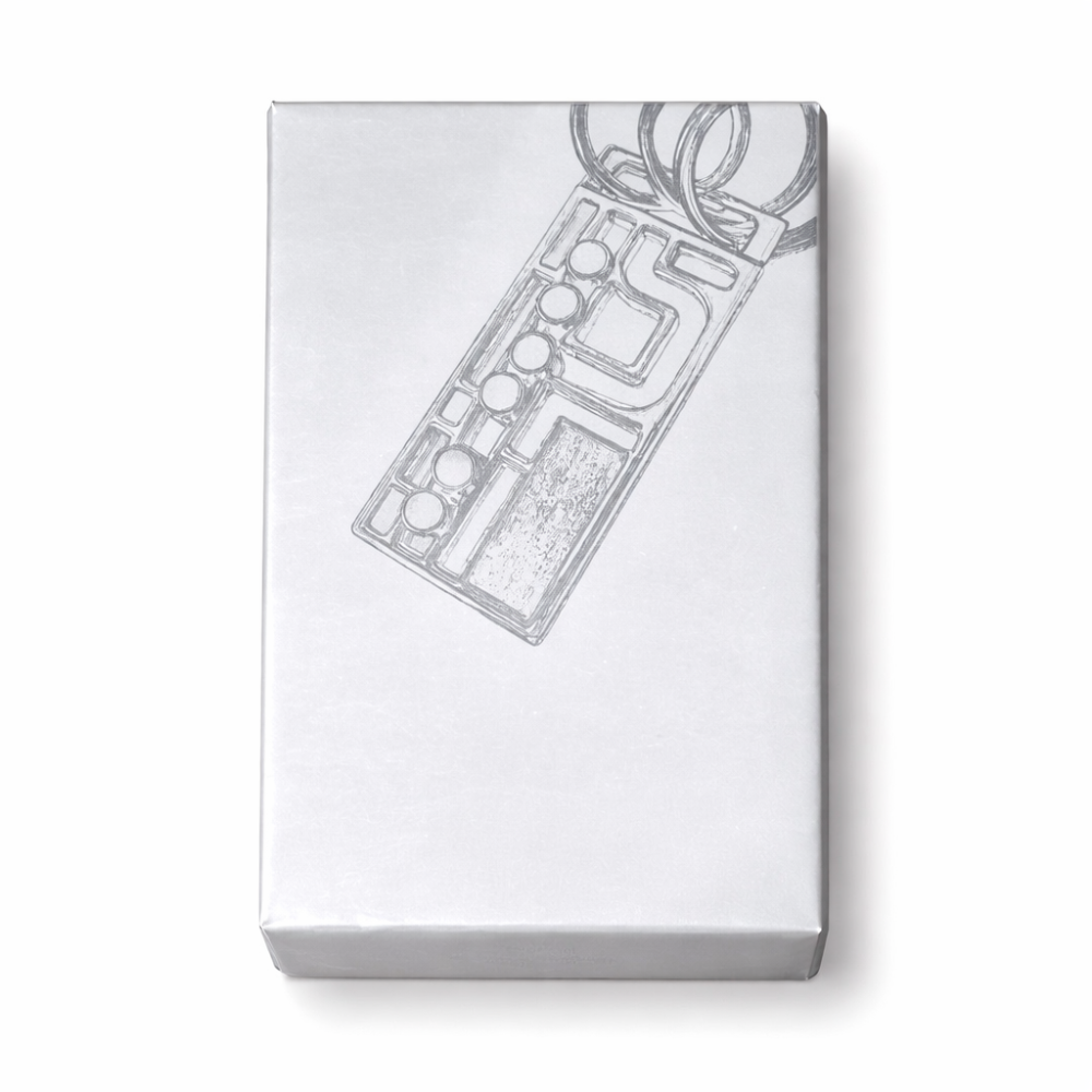 Breloc puzzle anti stres pentru 3 chei, bile colorate mobile, metal multicolor, organizare chei, design geometric modern [5]