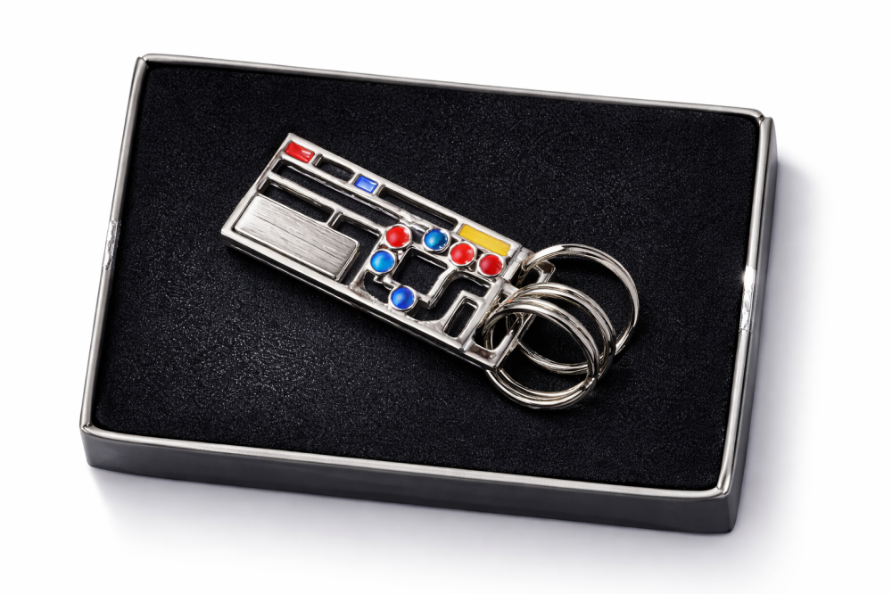 Breloc puzzle anti stres pentru 3 chei, bile colorate mobile, metal multicolor, organizare chei, design geometric modern [4]