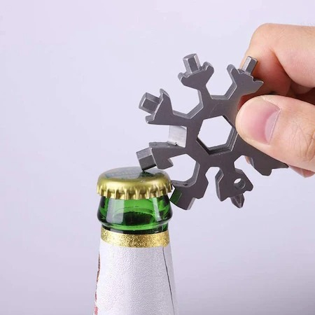 Surubelnita multifunctionala,18 in1, Model fulg de nea 6x6 cm - Gri [4]