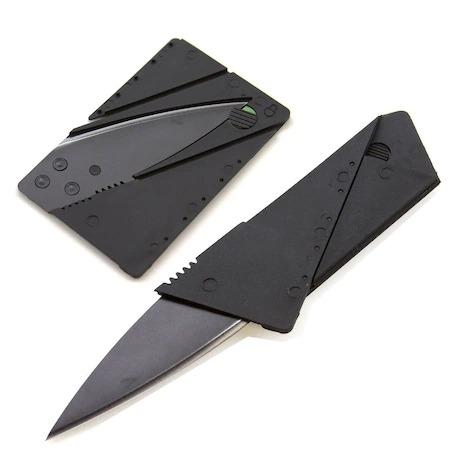 Briceag Cutit tip card de credit,multifunctional - Negru [2]