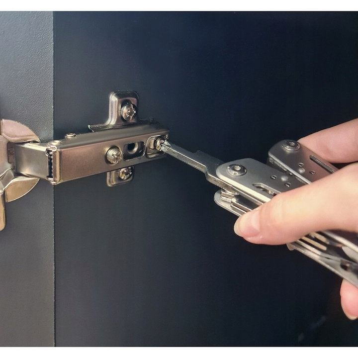 Briceag metalic multifunctional 13 in 1, otel inoxidabil, cu 11 biti si husa de depozitare, pentru camping, pescuit si drumetii [3]