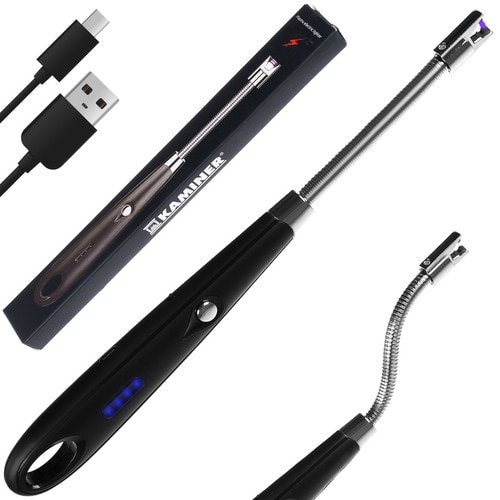 Bricheta electrica flexibila, cu plasma,incarcare USB,26 cm lungime - Negru [2]