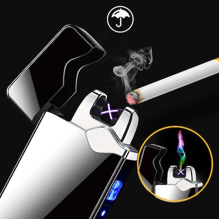 Bricheta Electrica, Aprindere cu Plasma, Antivant, Indicator LED Baterie, incarcare USB [3]