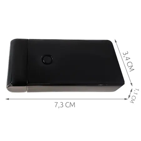 Bricheta cu Flacara Anti-Vant, Functioneaza Fara Gaz, Incarcare USB, Culoare Negru [4]
