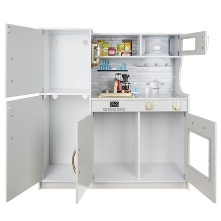 Bucatarie din lemn multifunctionala pentru copii, dimensiune 80x80 cm - Alb [3]