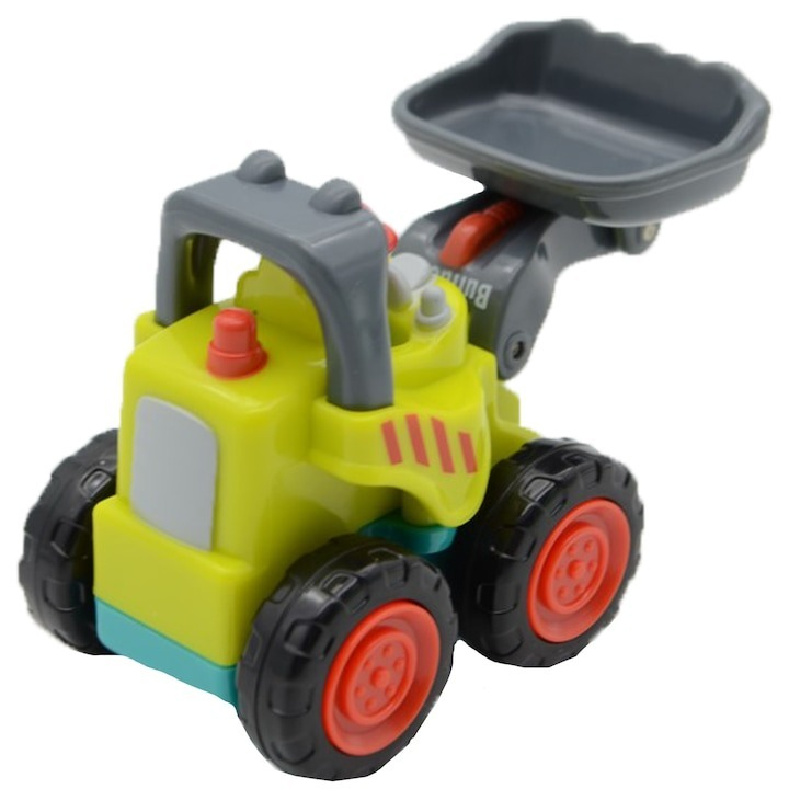 Buldozer de jucarie, plastic, multicolor, 18+ luni, 7 x 4 x 6 cm [6]
