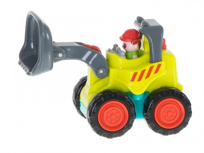 Buldozer de jucarie, plastic, multicolor, 18+ luni, 7 x 4 x 6 cm [2]