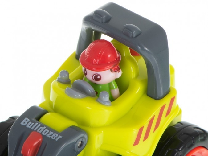 Buldozer de jucarie, plastic, multicolor, 18+ luni, 7 x 4 x 6 cm [4]