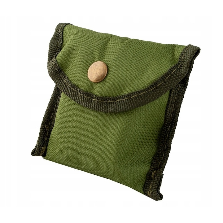 Busola militara cu capac de protectie, corp metalic, reper prismatic, cadran luminos, husa si snur incluse, ideala pentru drumetii si orientare in teren, verde militar [7]