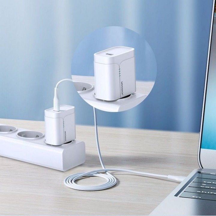 Cablu de incarcare si transfer date, 60W, USB tip C la USB tip C, lungime 1.2 m, alb [9]