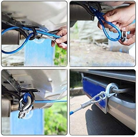 Cablu de remorcare auto, din otel, 10mm diametru, lungime 4m, rezistenta 5 tone [3]