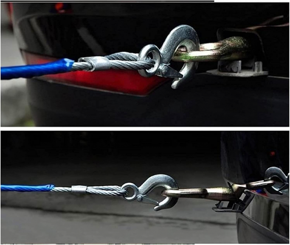 Cablu de remorcare auto, din otel, 10mm diametru, lungime 4m, rezistenta 5 tone [6]