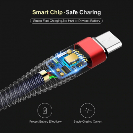 Cablu date si incarcare Lighting Iphone 100 cm - Rosu [8]