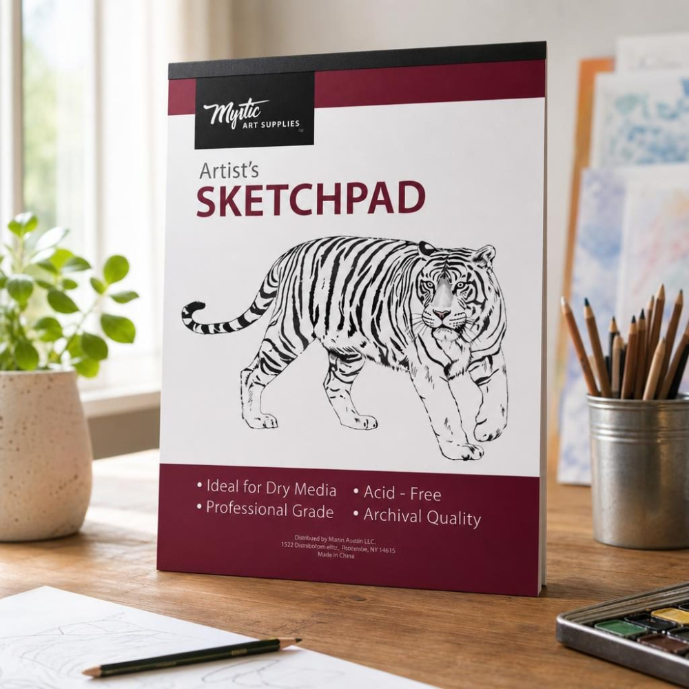 Caiet pentru schite cu tema animale, 50 file, hartie 80 g/mp, 28 x 35,5 cm, coperta carton visinie, Perfect Bound, pentru desen si ilustratii [4]
