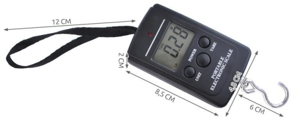 Cantar digital de mana,portabil capacitate de masurare 40 kg,precizie 10 gr - Negru [6]