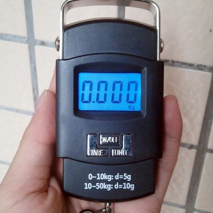 Cantar digital de pescuit, masurare 50 kg, precizie 10 gr - Negru [3]