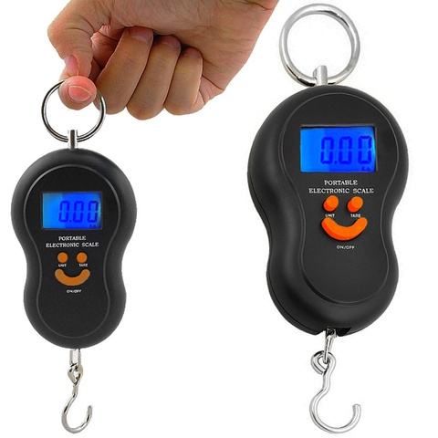 Cantar digital suspendat pentru bagaje si pescuit, capacitate maxima 50 kg, afisaj LCD, functie HOLD, 21 x 7 cm [4]