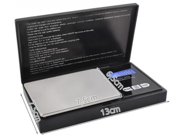 Cantar de buzunar pentru bijuterii,masurare 200 gr,precizie 0,01 gr - Negru [3]