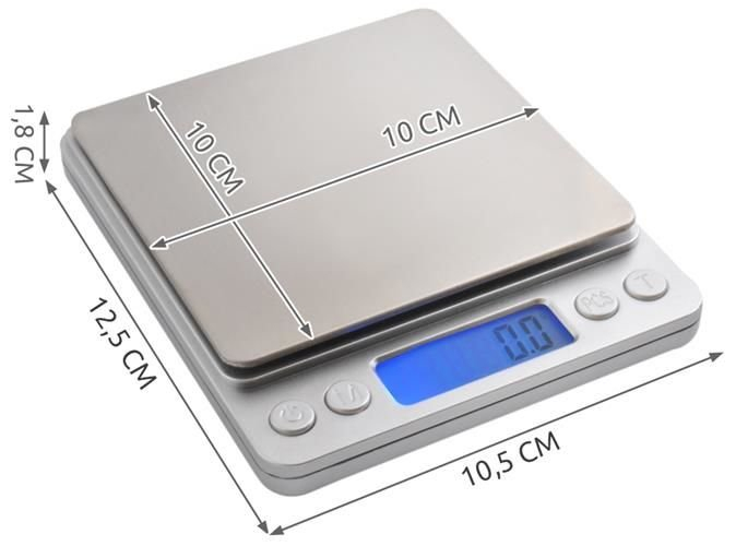 Cantar electronic de bucatarie,masurare 2000 gr,precizie 0,1 gr - Gri [8]