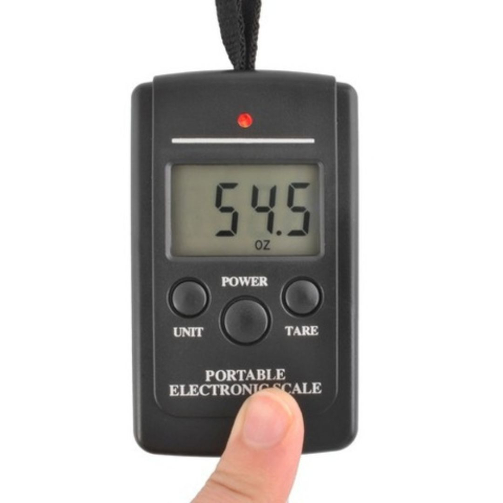 Cantar portabil pentru valize si colete, 40 kg, negru, afisaj LED, precizie 5 g, 8.5 x 4.8 x 2 cm [6]