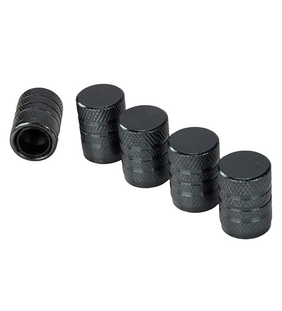 Capace de supapa din aluminiu cu insertie filetata din plastic, set 5 bucati, bronz [2]