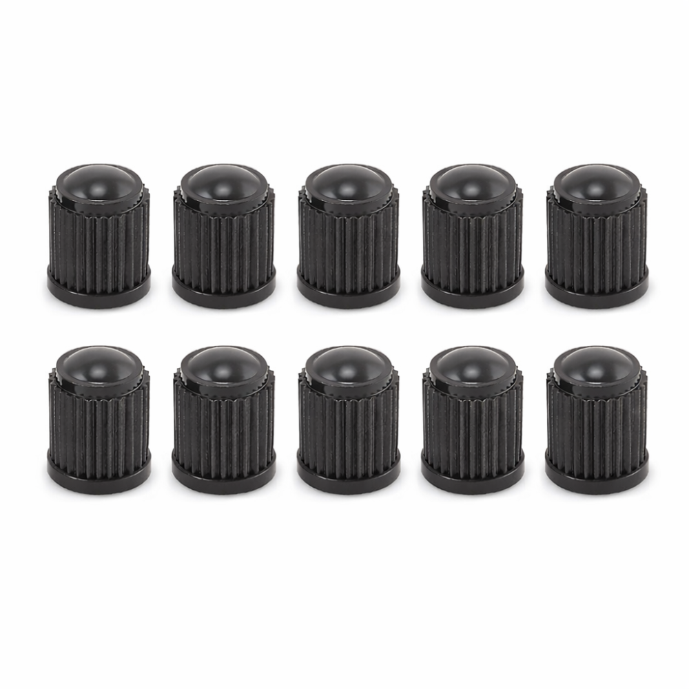 Capace valva ventil auto moto velo, set 10 buc, plastic negru, universale 13x10 mm, protectie supapa anvelope [2]