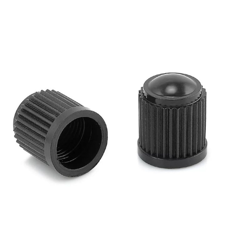 Capace valva ventil auto moto velo, set 20 buc, plastic negru, universale 13x10 mm, protectie supapa anvelope [2]