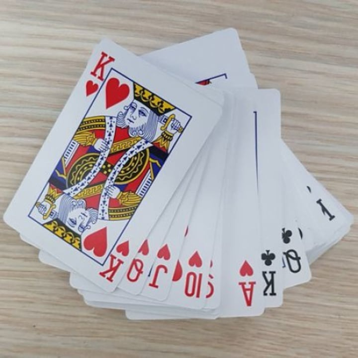 Carti de joc, poker, tabinet, razboi, din carton, 54 bucati, culoare aleatorie [2]