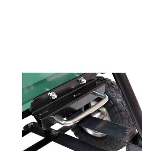 Carucior basculabil de curte,gradina,cadru metalic si cuva din material rezistent,sarcina maxima 250 kg - Verde [7]