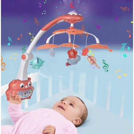 Carusel Interactiv Multifunctional bebelusi, 33 x 43 x 53 cm, lumini multicolore si sunete,Proiector cu animalute [2]