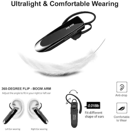 Casca Bluetooth 5.0 New Bee,Handsfree,wireless,stereo compatibilitate universala - Negru [2]