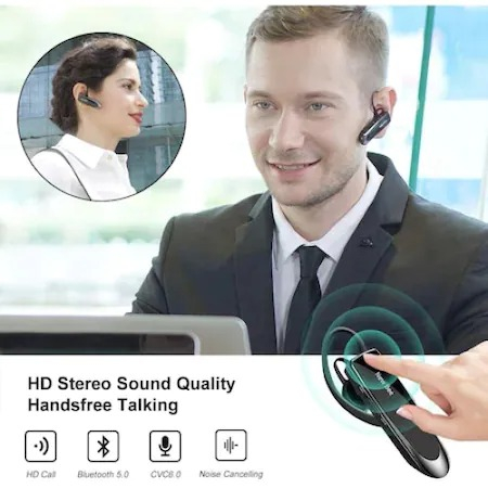 Casca Bluetooth 5.0 New Bee,Handsfree,wireless,stereo compatibilitate universala - Negru [5]