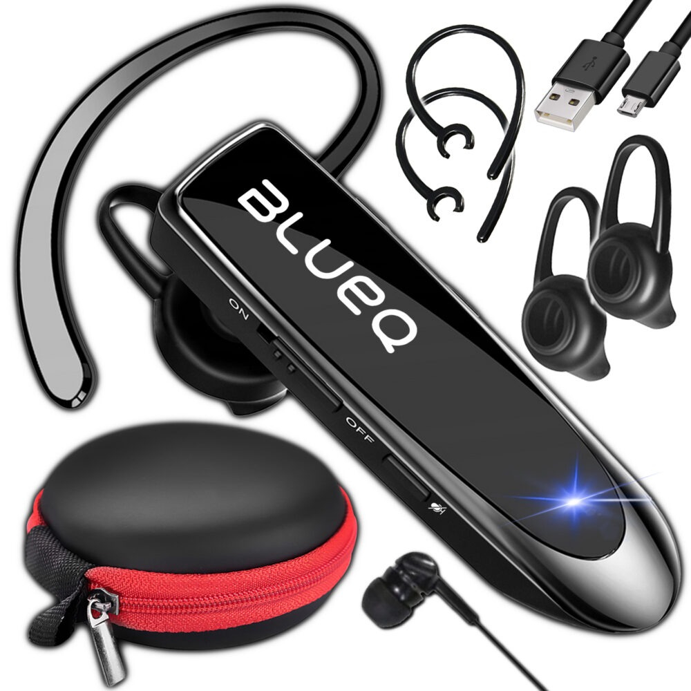 Casti Bluetooth Power Blueq Q20 PRO, husa transport si protectie inclusa autonomie 24 ore, baterie 250 mAh [2]