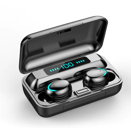 Casti Bluetooth TWS Wireless KD-M8, In ear, Conexiune Universala - Negru