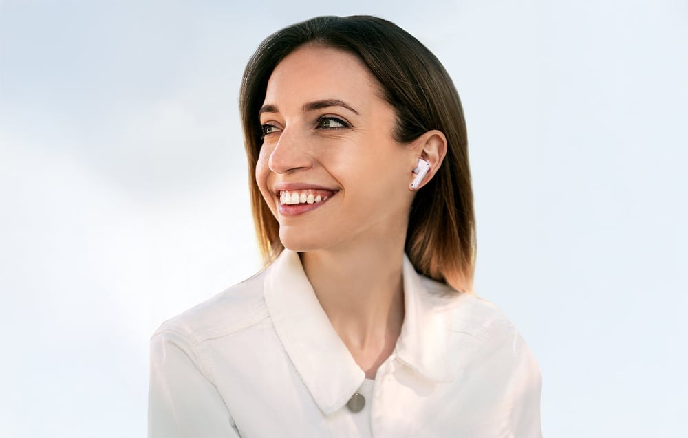 Casti wireless, Bluetooth 5.3, impermeabile IP54, autonomie 7 ore, roz [6]