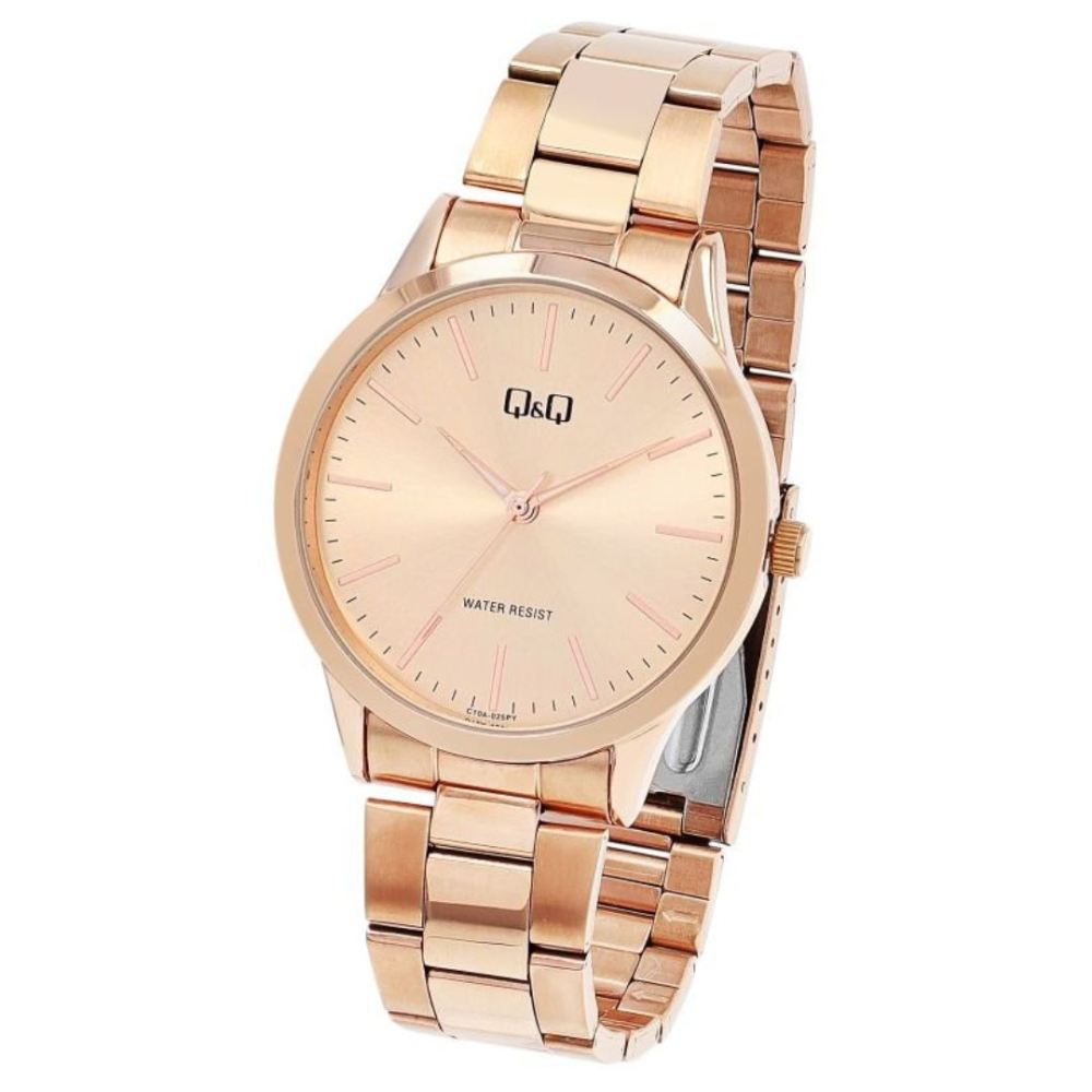 Ceas cu bratara, auriu-roz 20 cm din otel inoxidabil 20 mm, carcasa metalica 40 mm, quartz Miyota 2035, indicatoare luminescente, 3 bar [5]
