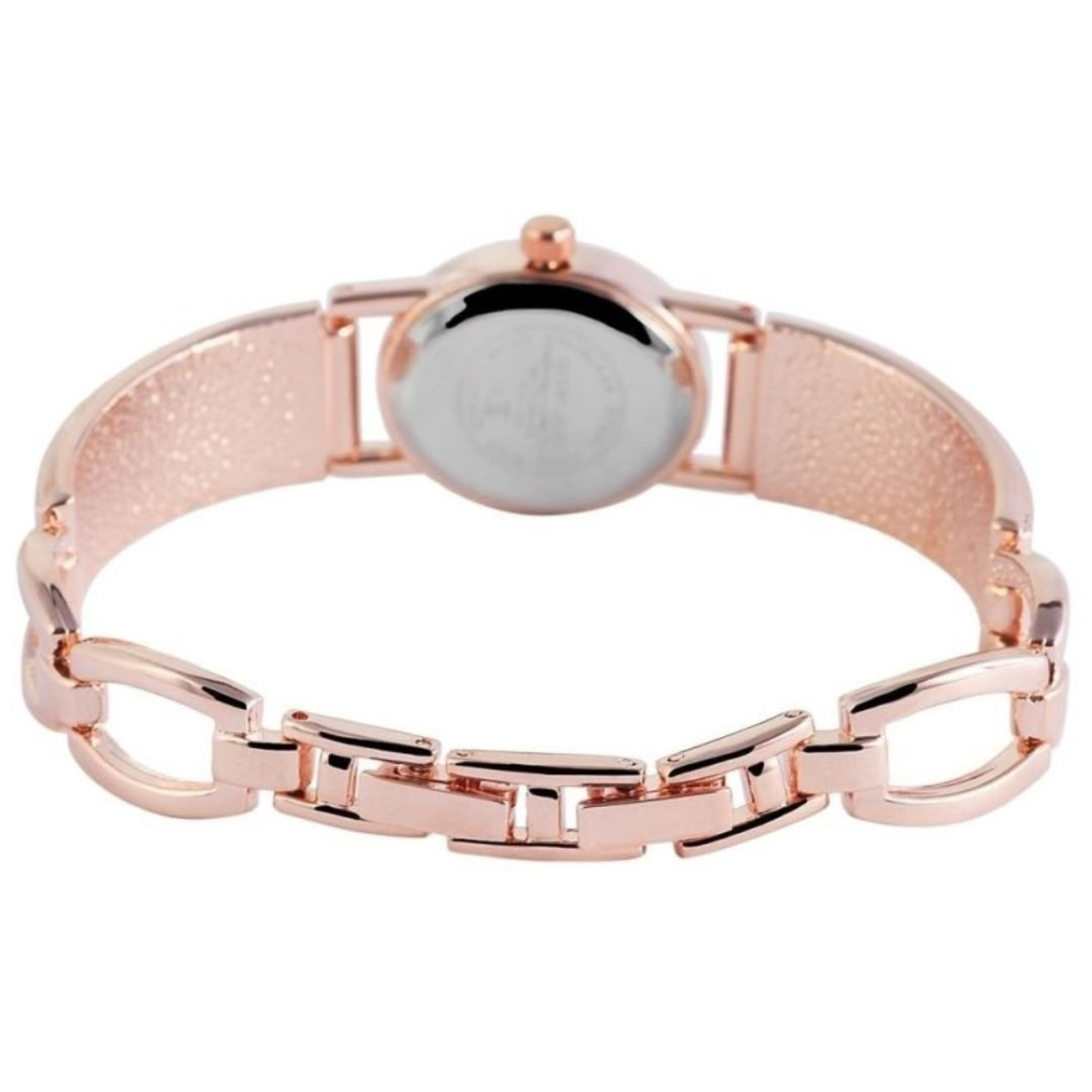 Ceas dama albastru 20 cm cu bratara metalica 14 mm, carcasa ovala, sticla minerala, mecanism quartz, inchidere cu clip, elegant [4]