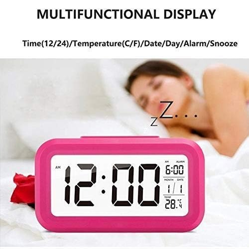 Ceas electronic cu afisare LED, alarma si termometru, rosu [2]