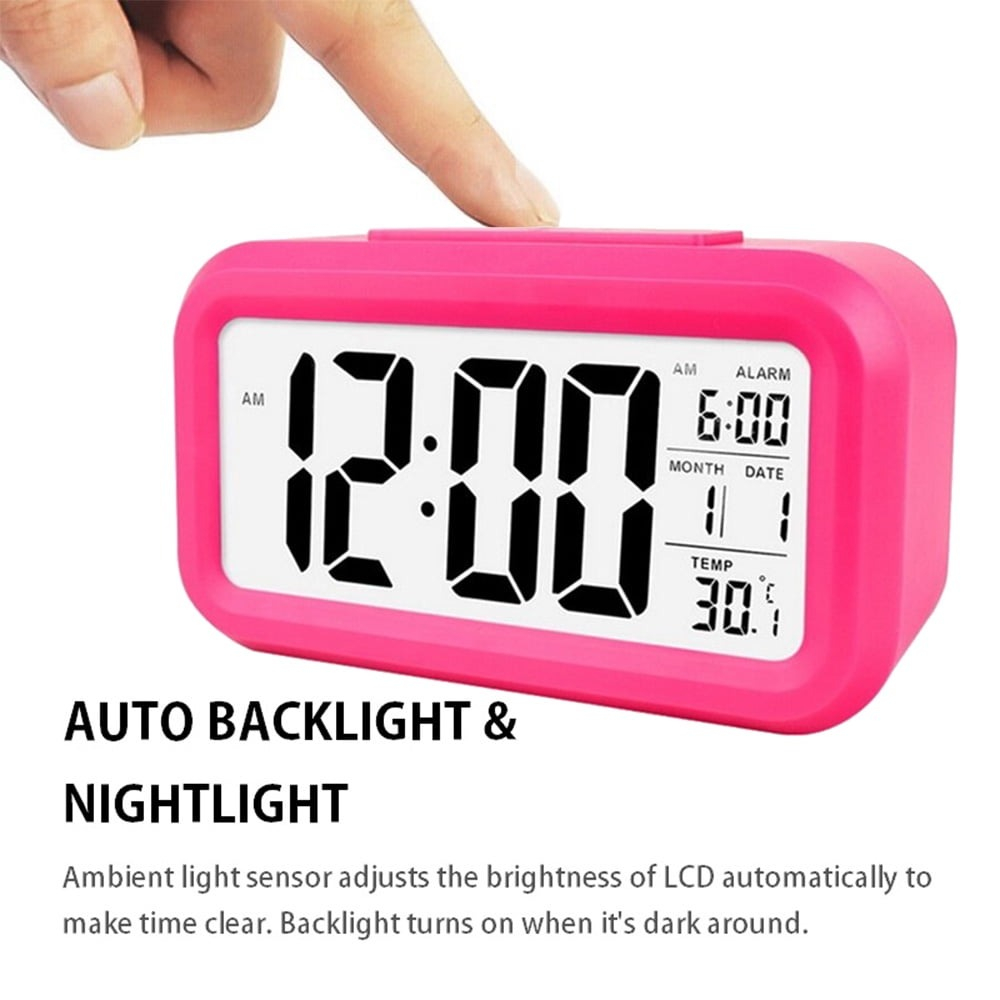 Ceas electronic cu afisare LED, alarma si termometru, rosu [5]