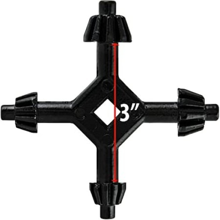 Cheie universala pentru mandrina de foraj HEX 4in1 - Negru [3]