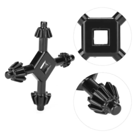 Cheie universala pentru mandrina de foraj HEX 4in1 - Negru [2]