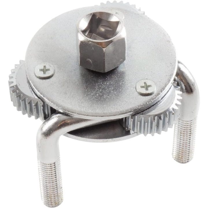 Cheie pentru filtrul de ulei, universala, 3 brate, metalica, argintie [8]