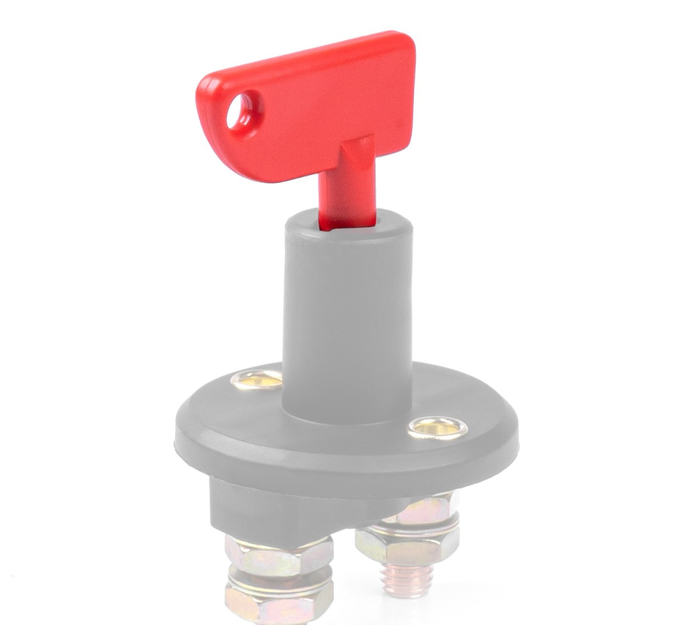 Cheie rosie pentru intrerupator principal baterie auto, maner din plastic [5]