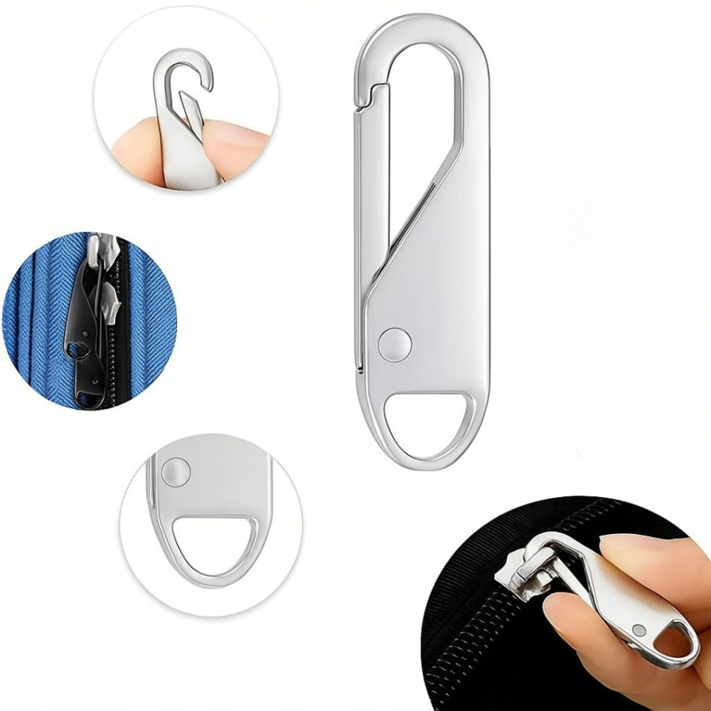 Cheita universala pentru fermoar, accesoriu reparatie fermoar pentru valize, rucsacuri, haine, jachete si corturi, argintiu [8]