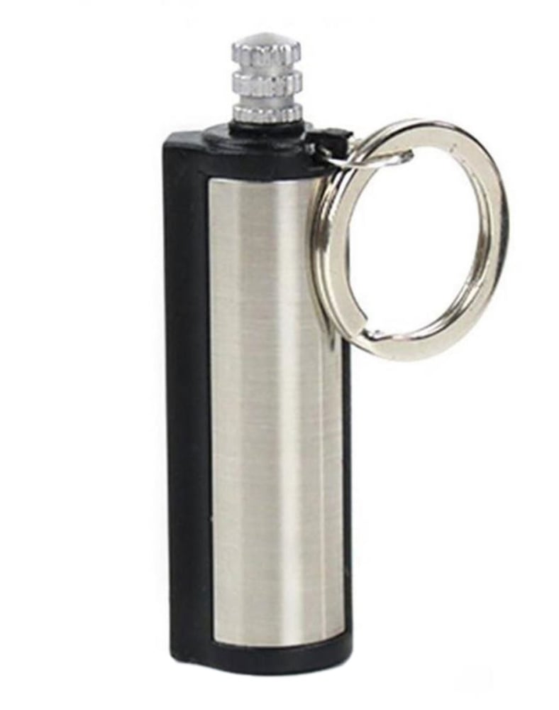 Chibrit reincarcabil, otel, tip breloc, 6.4x1.9 cm, gri [19]