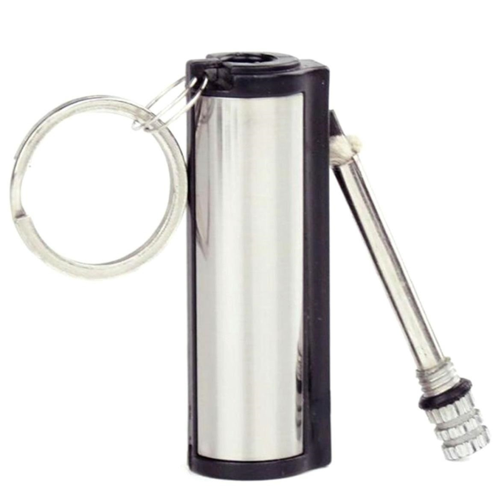 Chibrit reincarcabil, otel, tip breloc, 6.4x1.9 cm, gri [1]