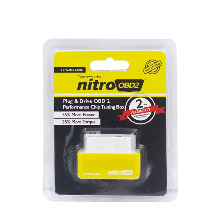 Chip tuning box nitro OBD2, creste cu 35% performanta masinii pe benzina - Galben [5]
