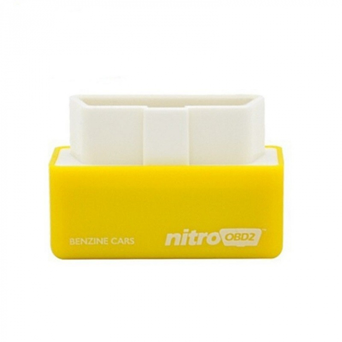 Chip tuning box nitro OBD2, creste cu 35% performanta masinii pe benzina - Galben